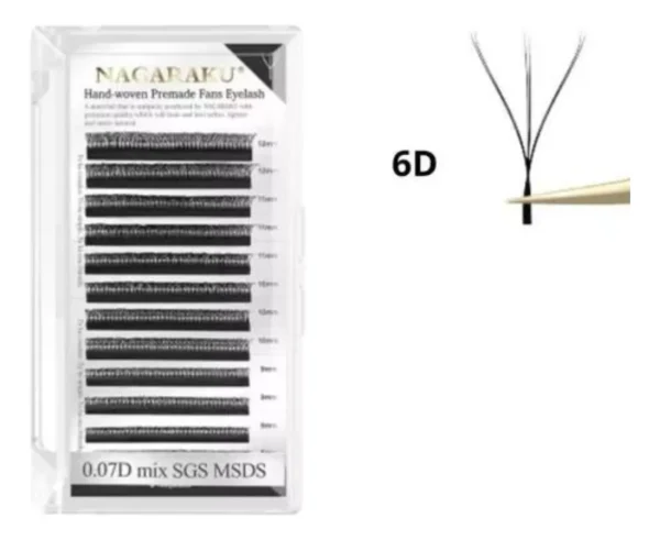 Cílios W 6D Nagaraku 0.07D MIX
